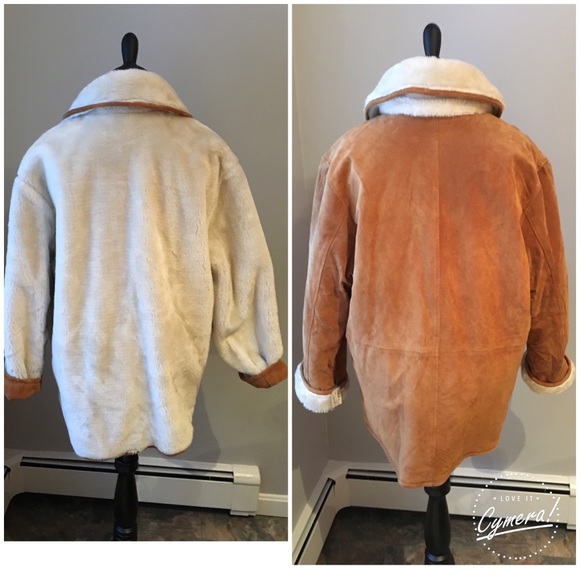 NWT Cozy suede coat. Reversible - Picture 3 of 8